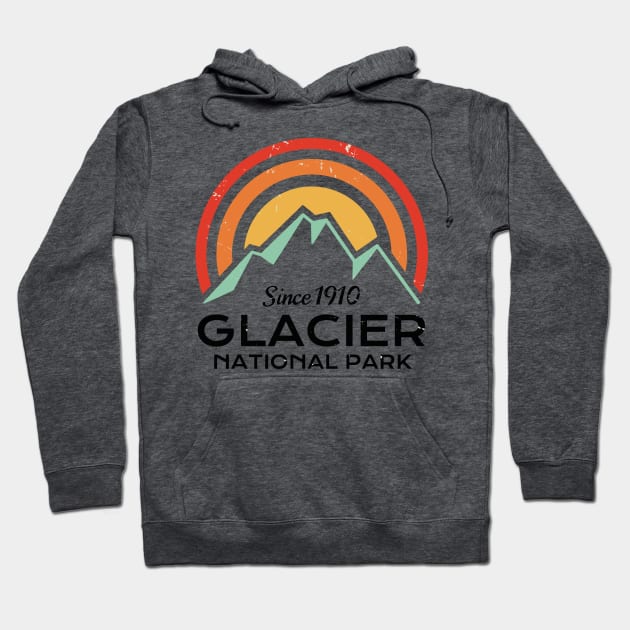 Glacier National Park Sticker Hoodie by roamfree